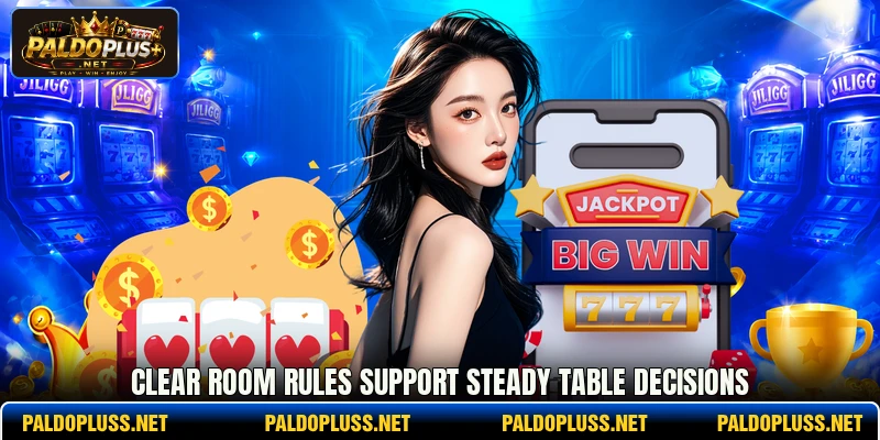 Clear room rules support steady table decisions Clear room rules support steady table decisions