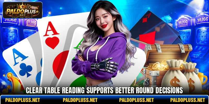 Clear table reading supports better round decisions Clear table reading supports better round decisions