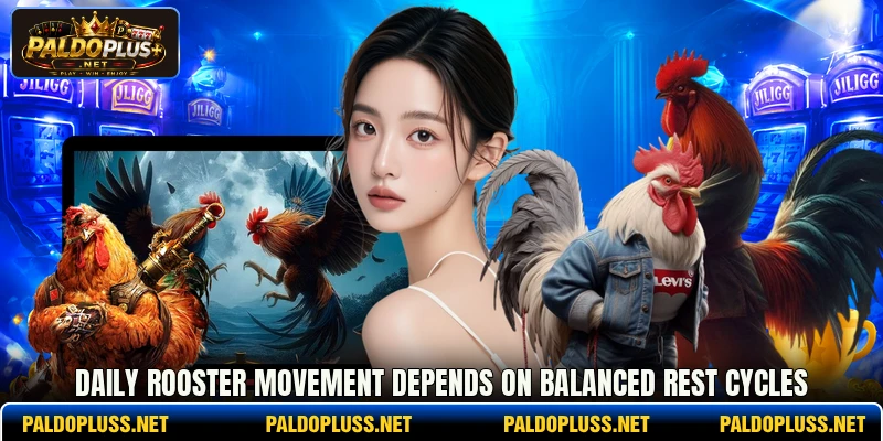 Daily rooster movement depends on balanced rest cycles Daily rooster movement depends on balanced rest cycles