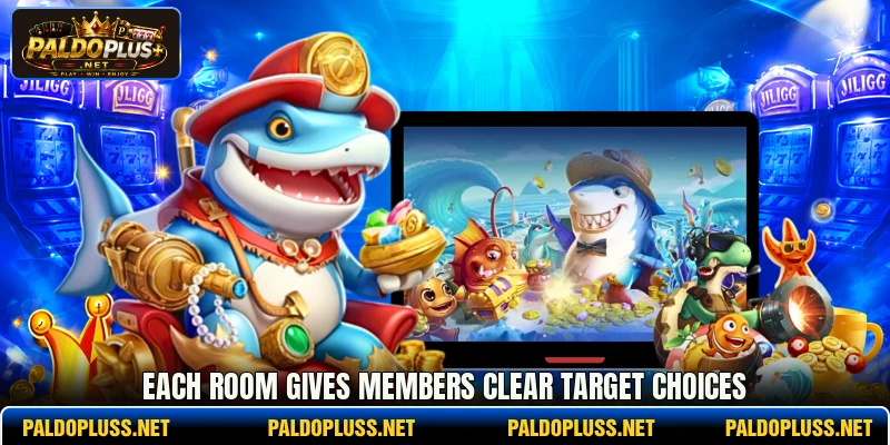 Each room gives members clear target choices Each room gives members clear target choices