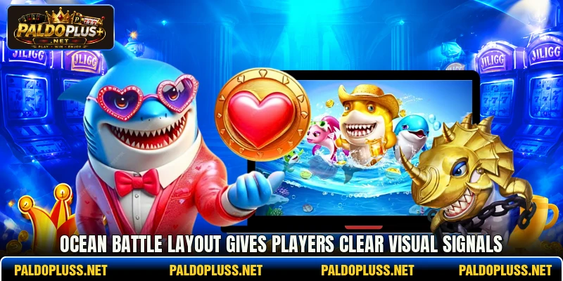 Ocean battle layout gives players clear visual signals Ocean battle layout gives players clear visual signals